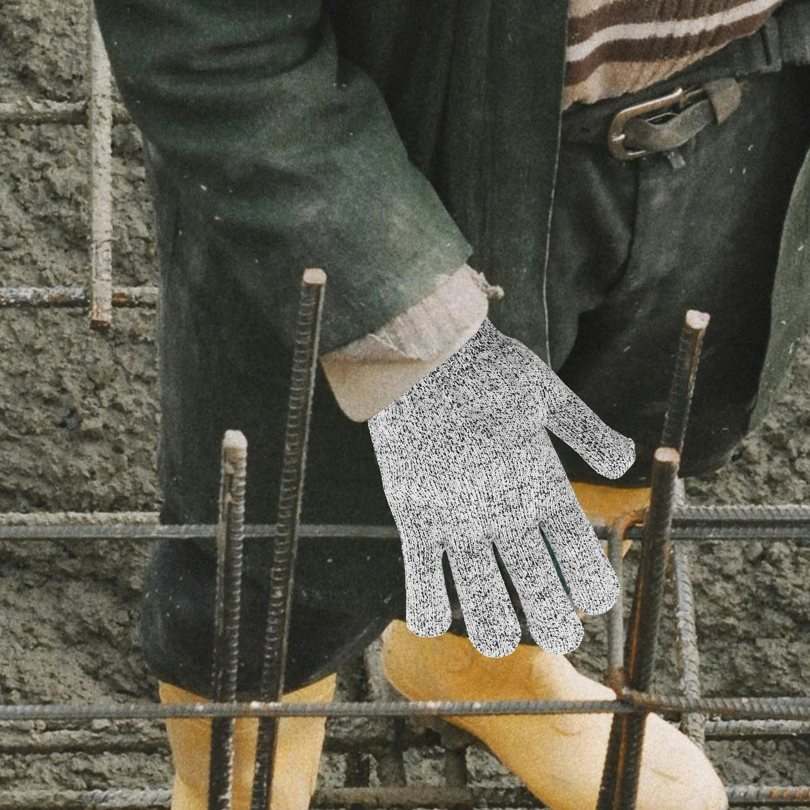 

2 Pairs Cut Resistant Gloves Arm Sleeve Protective Forearm Sleeves Gloves Gardening Kitchen Construction