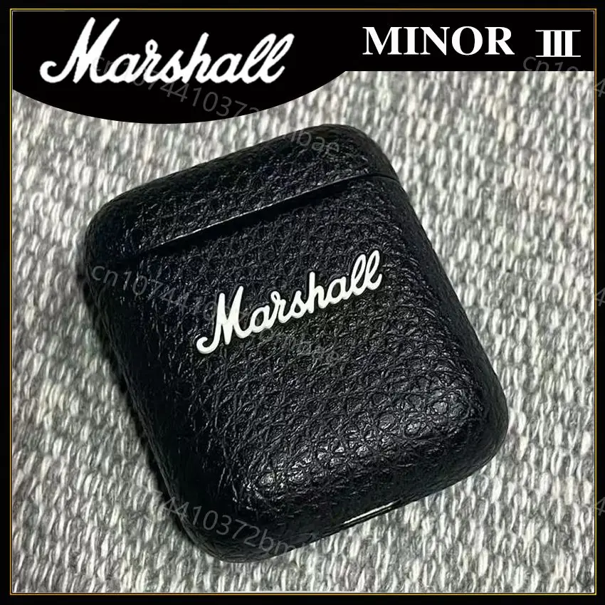 Marshall MINOR III 휴대용 무선 헤드폰, HIFI 사운드 블루투스 이어폰, 충전 케이스 포함, 스포츠 세미 인이어 헤드폰