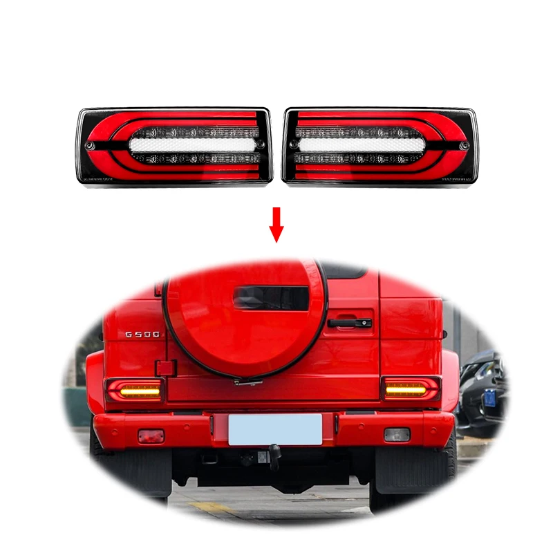 Upgrade LED dynamic taillight taillamp assembly for mercedes benz w463 taillights G class G55 G350 G500 G63 2007-2017 tail light