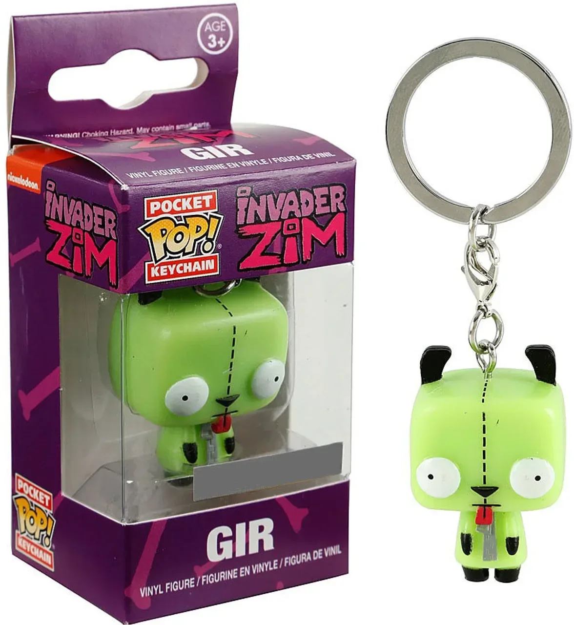 Funko POP Pocket Pop Keychain Invader Zim Gir Vinyl Figure Collection Model Toys for Children Birthday Gift