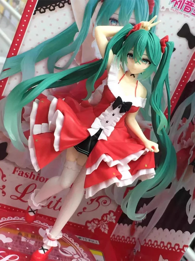 Hatsune Miku Anime-Figur - Niedliche PVC-Actionfigur Kawaii Stehende Cartoon-Modellpuppe als Geburtstagsgeschenk für Kinder
