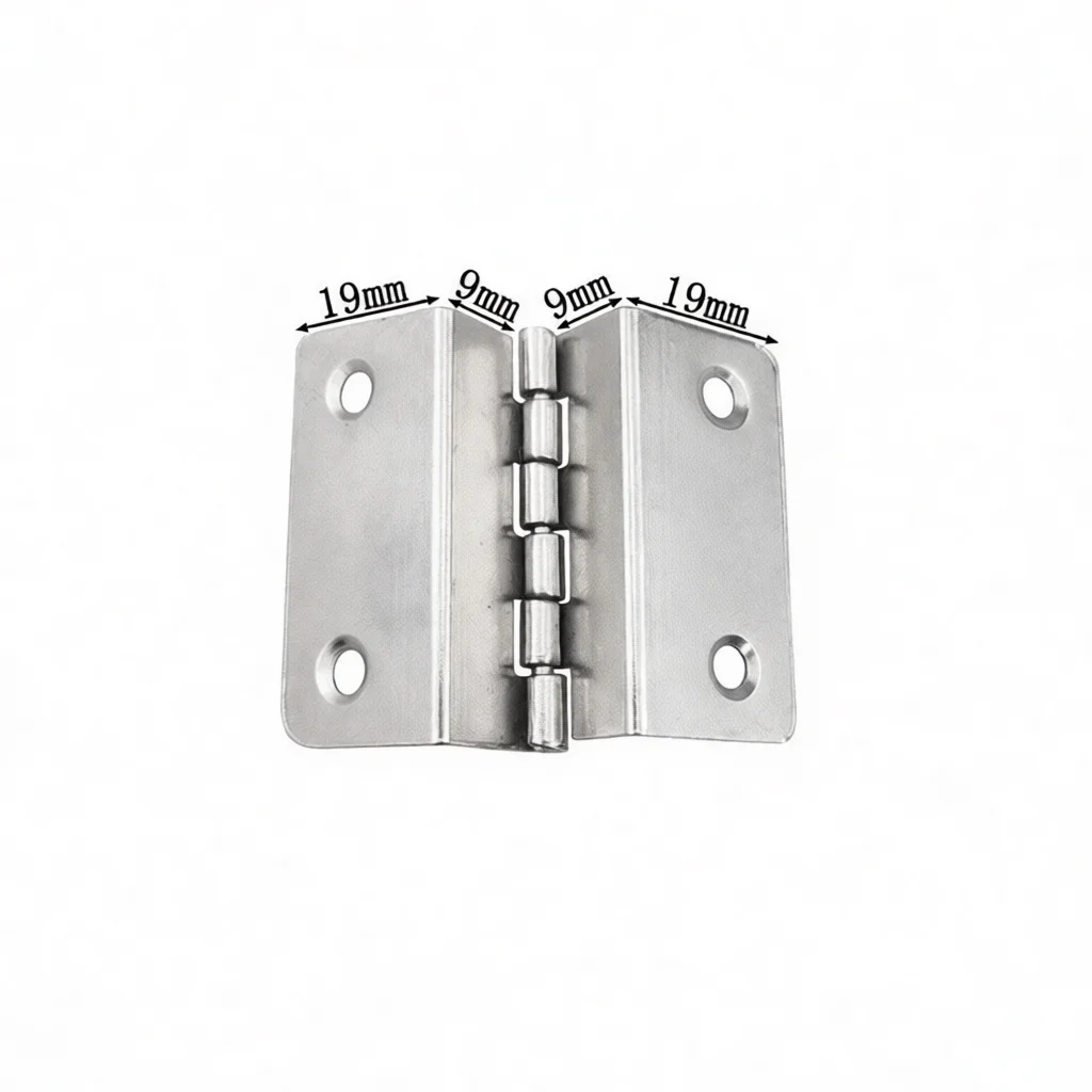 Iron Double Bend Hinge Four Fold Hardware For Cabinet Cupboard Door Jewelry Box Wood Case Craft Folding Leaf Connector
