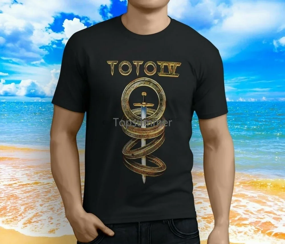 

New Popular Toto Iv Classic Rock Band Mens Black T-Shirt S-3Xl