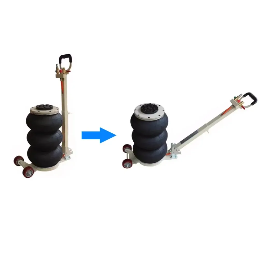 

5 Ton Car Pneumatic Jack Triple Bag Air Jack with Adjustable Handle Fast Lifting Height 16 Inch/40cm for Minivan SUV ORV Wear Pa