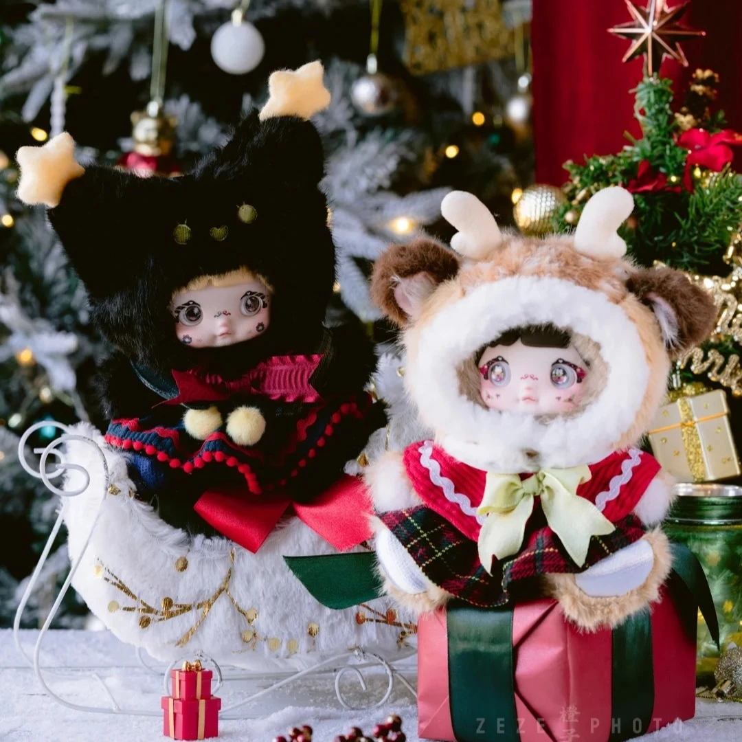 Em estoque genuíno nommi mágico série véspera de natal vinil pelúcia caixa cega nommi boneca chaveiro saco ornamento tendência brinquedos presentes