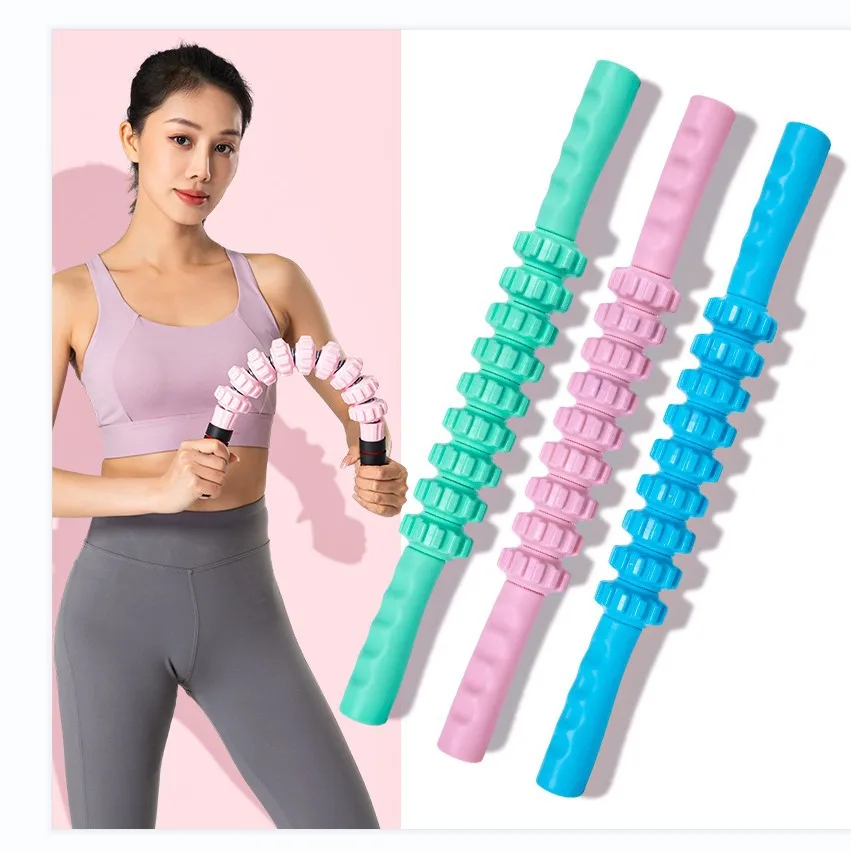 Bendable Mace Handheld Yoga Fitness Massage Roller Leg Fascia Muscle Relaxation Massage Stick Cramping Tightness Gym Foam Roller