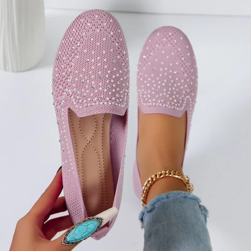 

New Mesh Breathable Sneakers Women Breathable Light Slip on Flat Casual Shoes Ladies Loers Socks Shoes Women Zapatillas Mujer