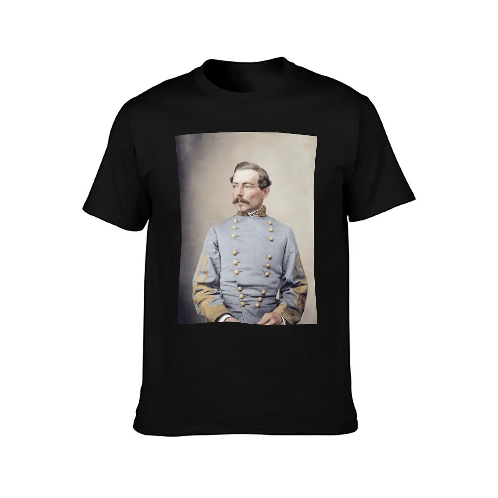 Confederate General PGT Beauregard T-Shirt, Summer Casual Cotton Tee, Oversized Streetwear Tops, Vintage Graphic Print