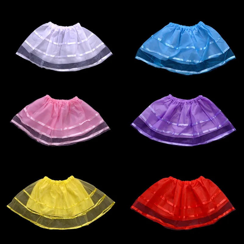 Children's Short Tulle Skirt Elastic Festival Ballet Dance Wedding Birthday Party  Holiday Decoration 2- 8 Years Girl Christmas