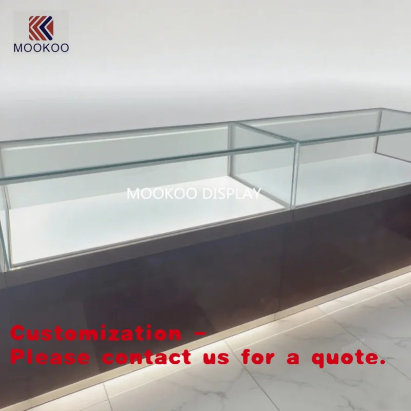 

Безрамочная витрина из закаленного стекла для ювелирного магазина