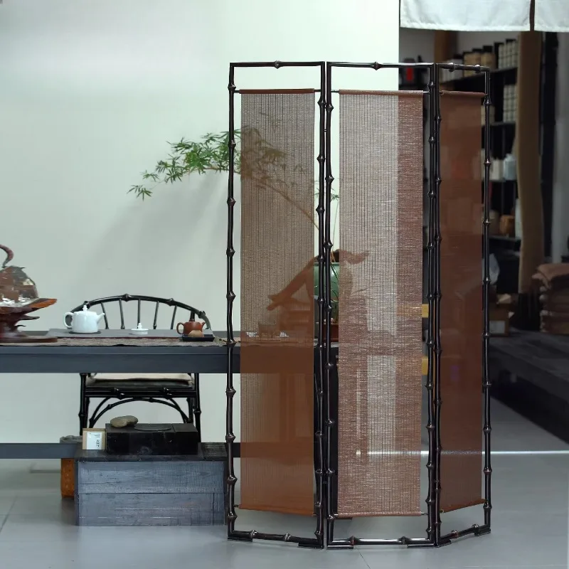 

Screen, bamboo partition folding movable small screen facing the door when entering the home