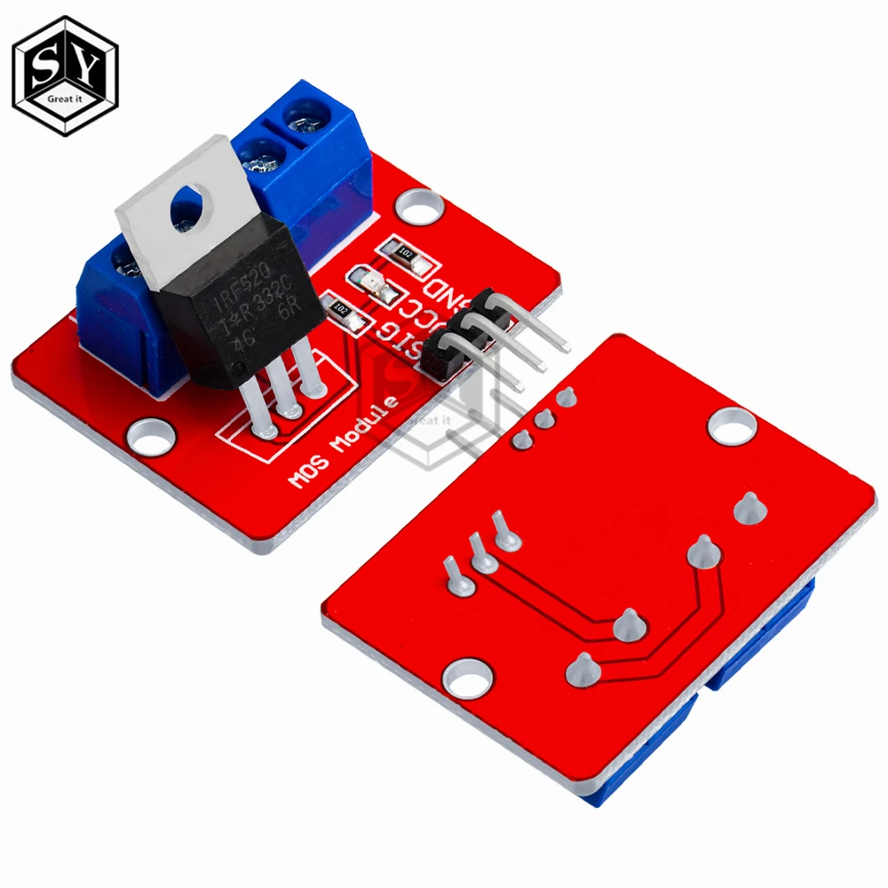 1PCS /5PCS 0-24V Top Mosfet Button IRF520 MOS Driver Module For Arduino MCU ARM Raspberry pi