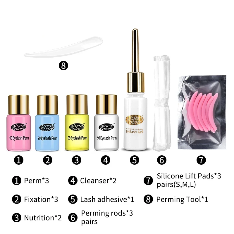 1 PC Professional Eye Lash Lift Curling 99 Eyelash Perming Kit Lash LiftingเคลือบBeauty Salon Permแต่งหน้าเครื่องมือกาว