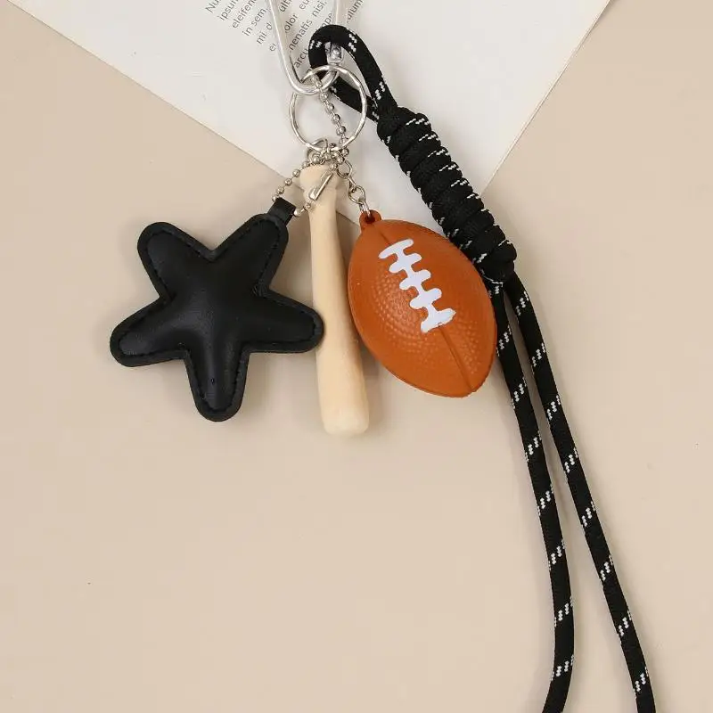 Niedlicher Taschenanhänger Schlüsselanhänger mit Mini-Kamera, 8-Ball-Anhänger, geflochtenem Riemen für Handtaschen, Rucksäcke, Schlüssel, Dekoration – Detail 10