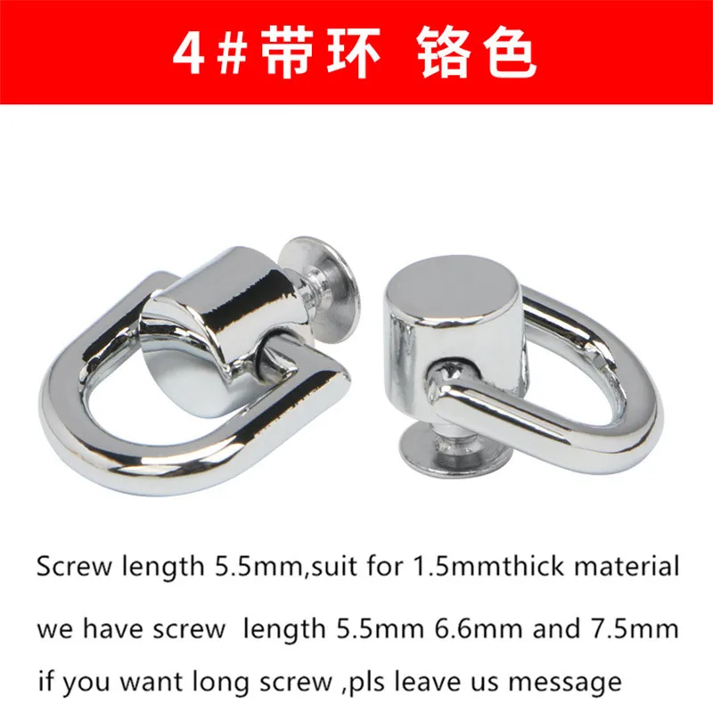 Metall Messing Niete Nagel Schnalle Drehschraube Nieten Knopf Leder Handwerk Zubehör Handtasche Aufhänger Stecker – Detail 6