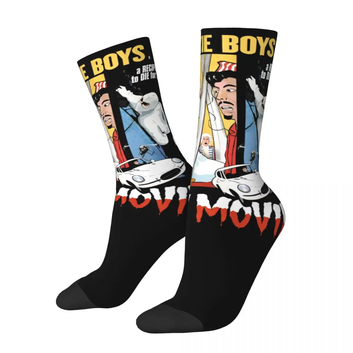 Casual Body Movin Beastie Boys Basketball Socks Polyester Crew Socks for Unisex Breathable