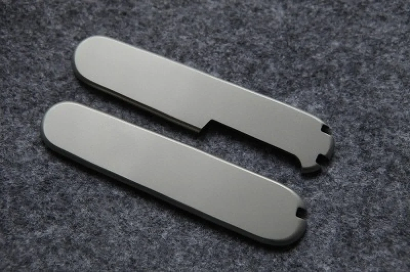 1 Pair Custom Made DIY TC4 Handle Scale with Tweezer Toothpick Ballpoint Pen Cut-Out for 91mm Victorinox Swiss Army Knife