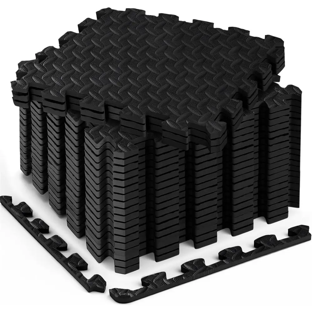 

Interlocking Foam Floor Tiles, Non-Slip, Water-Resistant for Home Gym and Workout, 12.6 x 12.6 x 0.4, 18 Sq Ft