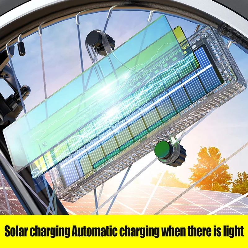 태양 자전거 플래시 스포크 조명 모션 감지 자전거 바퀴 빛 MTB 자전거 다채로운 LED 네온 경고 사이클링을위한 램프 스포크