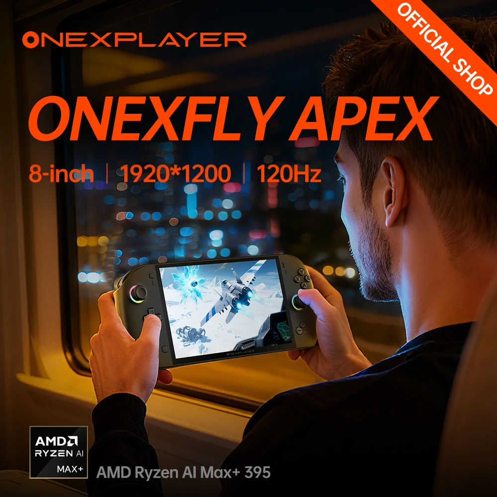 New OneXPlayer Apex MAX+ Gaming Tablet PC,  2-in-1 Windows 11 Laptop, Radeon 8060S GPU, Liquid Cooling Dock, 128GB RAM, 8TB SSD