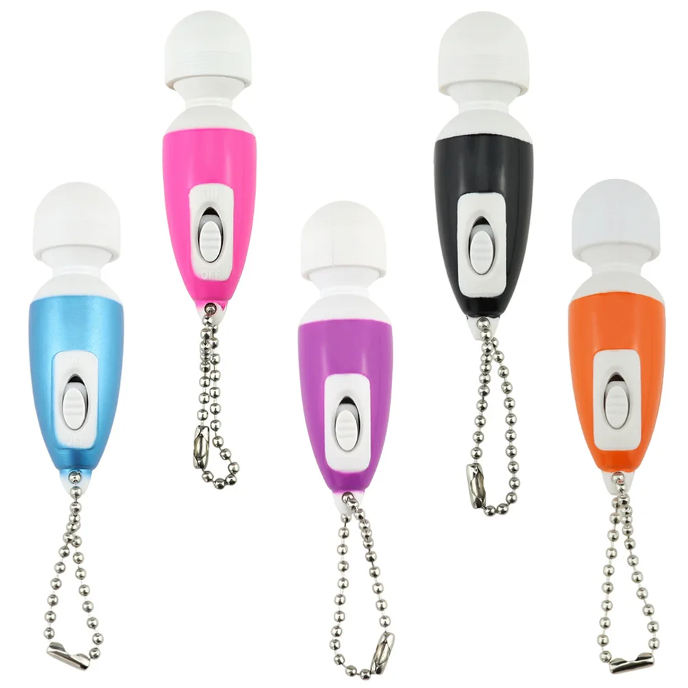 Llavero Mini AV vibrador masajeador de varita mágica para mujeres, estimulador de clítoris, bala vibradora, Juguetes sexuales, productos para adultos