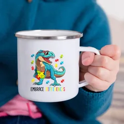 Autism Awareness Kids Cup Love Need No Words Print Mug Autism Child Drink Milk Mugs Puzzle Piece Autism Cups Gifts for Children