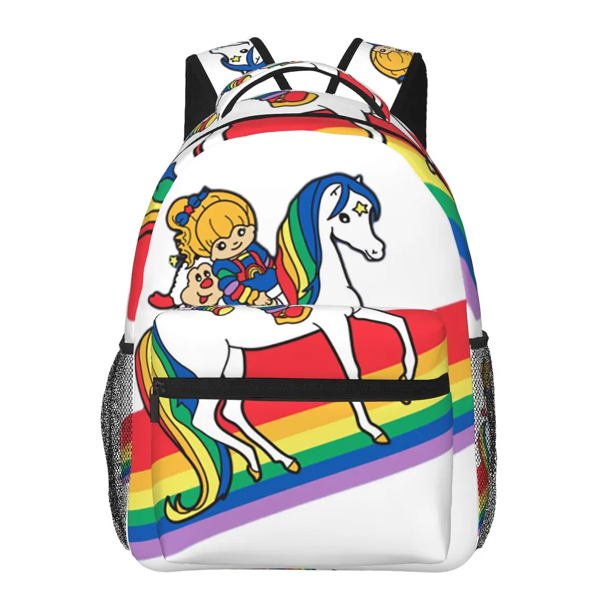 Rainbow Brite And Friends - レトロ 80 年代の漫画デザインのバックパックホットセールデイパック男の子女の子ブックバッグスクールバッグショルダーバッグ