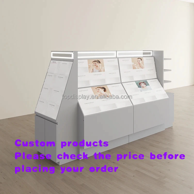 

custom.Hot Sale Customized Cosmetic Display Shelving Beauty Display Rack Combination