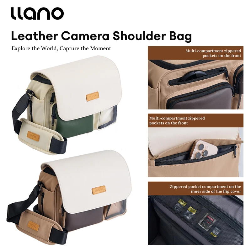 

Сумка через плечо Llano Camera для путешествий и фотографии Сумка через плечо с магнитной застежкой, 15. ° Эргономичный ремешок, многокомпонентный