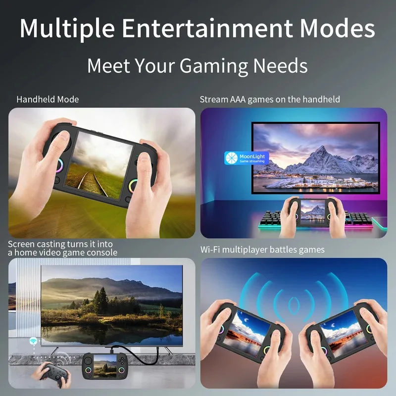 2026 ريترو وحدة تحكم بجهاز لعب محمول 3.95 "IPS 720*720 شاشة لينكس 64bit دعم واي فاي بلوتوث بث ألعاب الفيديو #4