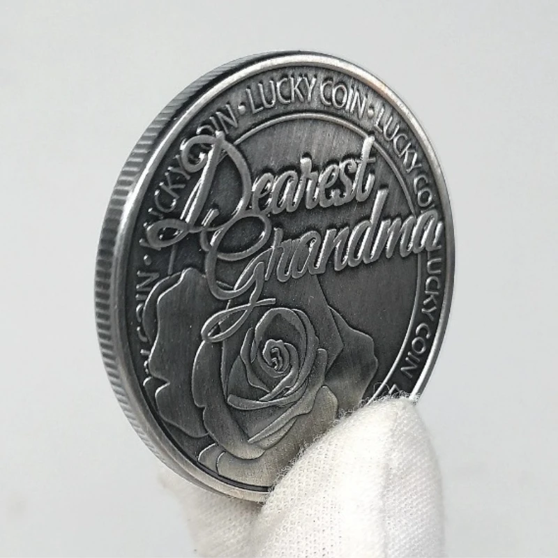 Dearest Grandma Copper Plated Souovenir Coin Creative Gift Sweetest Grandma Collection Lucky Coins