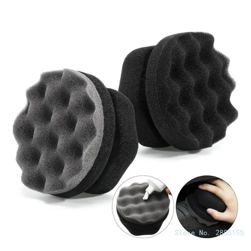 

3pcs Foam Applicator Pads, Side Pressing Hand Polishing Sponge Pads Detailing Buffing Pads for Waxing Polishing Paint