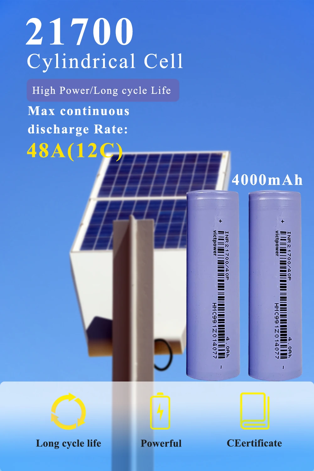 аккумулятор 21700 rechargeable batteries 21700 battery 4000mah 48A 12C high current Lithium ion bateria for Drone battery