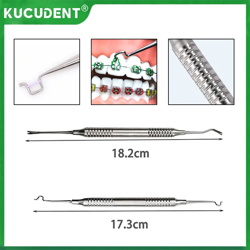 

1Pc Dental Orthodontic Archwire Placer Ligature Ties Placer Arch Wire Placement Applicator Twirl-On Elastic Ligation Ring Holder