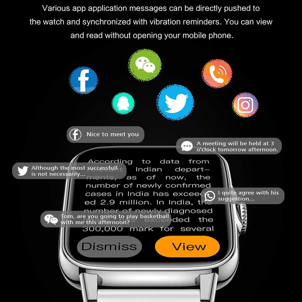 Bluetooth Water;proof Smart Heart Rate Sports Watch 4