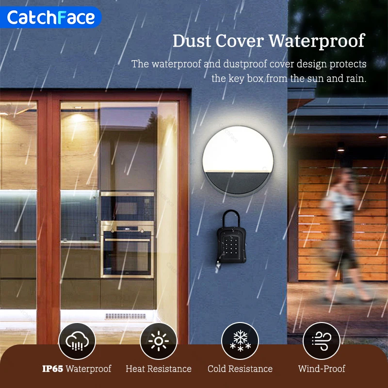 Imagem -03 - Catface-caixa de Segurança Exterior Ip68 Impermeável Segurança Senha Inteligente Bloqueio de Armazenamento Aplicativo Tuya Anti-roubo
