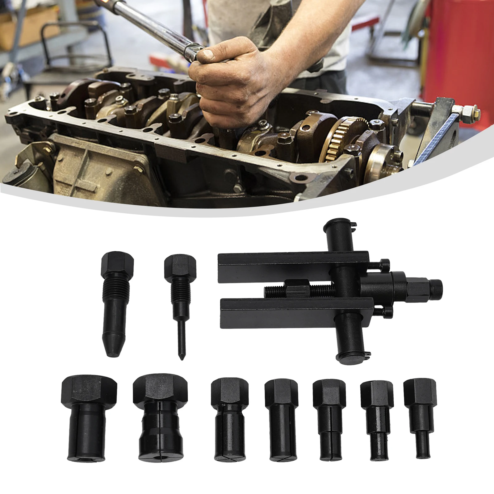 

Motorcycle Bearing Removal Tool Puller with Box Set User friendly Design for Comfortable Use and Easy Storage