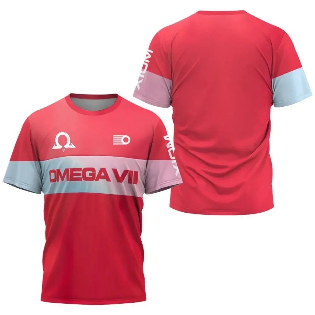 تي شيرت رياضي صيفي جديد لتنس الريشة لعام 2025 بطباعة ثلاثية الأبعاد للرجال والنساء سريع الجفاف وجيد التهوية برقبة دائرية.