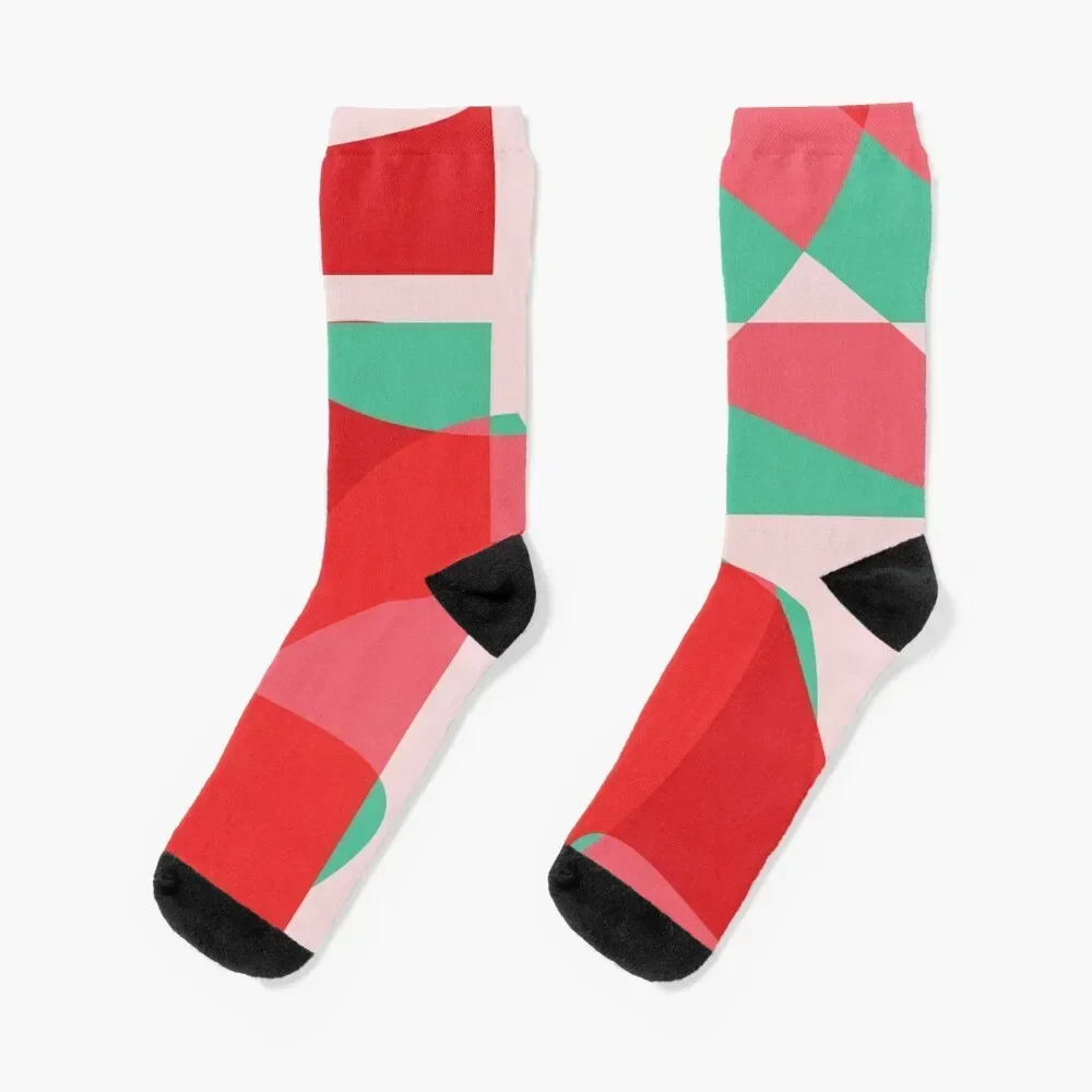 

abstract geometric square and round Socks hip hop anti-slip Boy Child Socks Women's