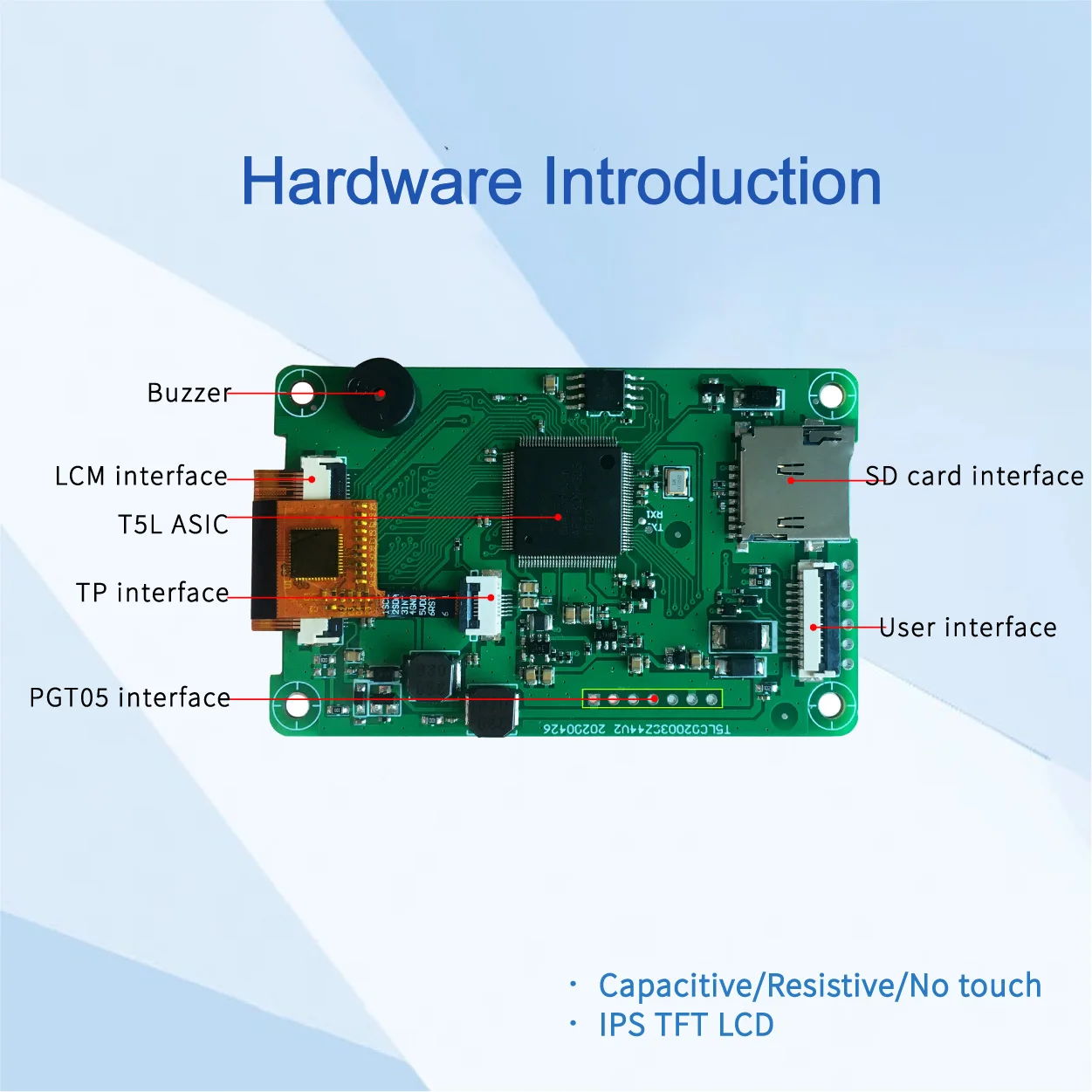 DWIN-Smart LCD Display Panel, Módulo Inteligente, Resolução 240x320 Pixels, 262K Cores, IPS, TFT, DMG32240C020 _ 03W, 2.0"