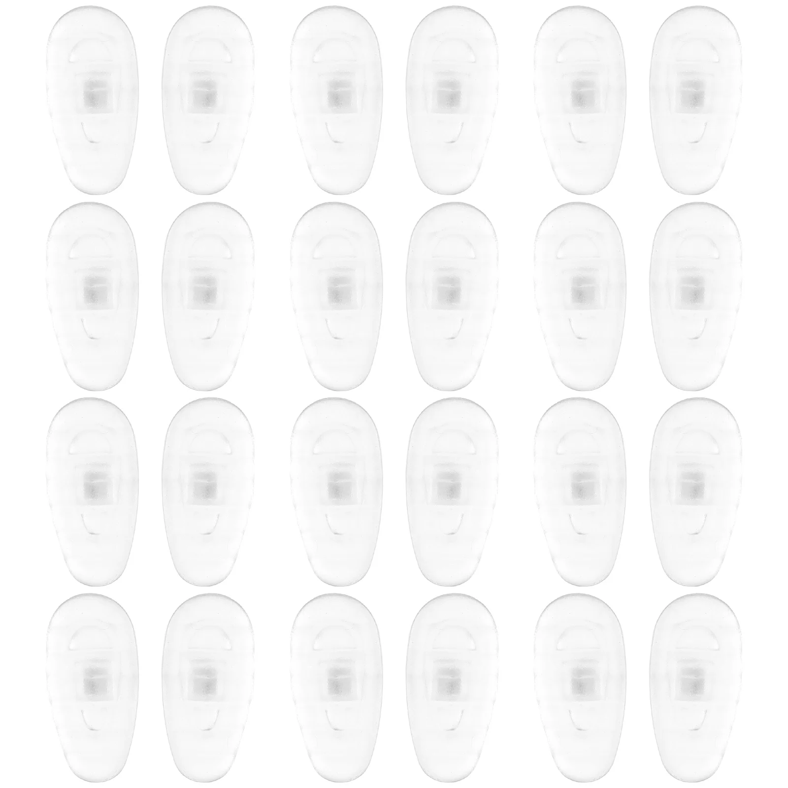 

20 Pairs Silicone Nose Pads Eyeglass Cushions Soft Transparent Anti Slip Durable Comfortable Fits Nose Bridge Glasses