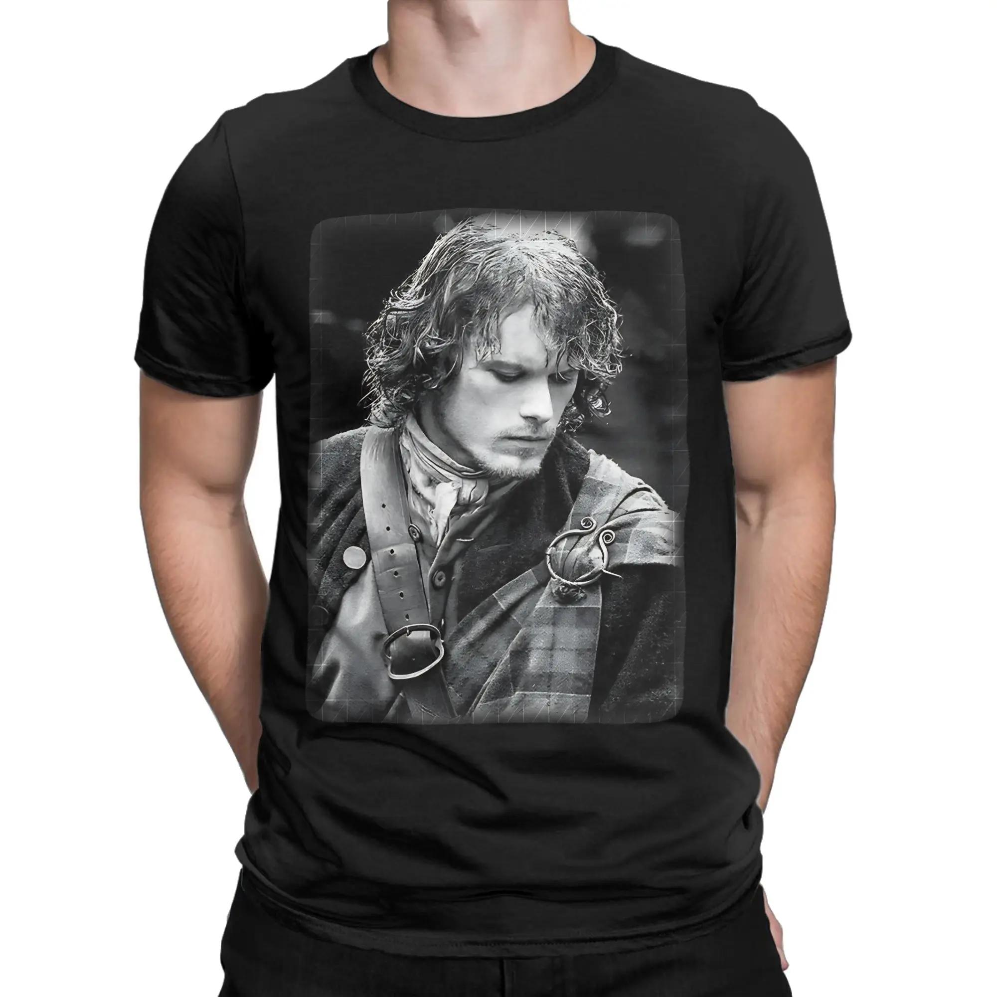 Jamie Fraser Outlander Series Tv T-Shirt Summer  100 Cotton T-Shirts For Men's Print Tee Shirt Short-Sleeved Street Style Tees