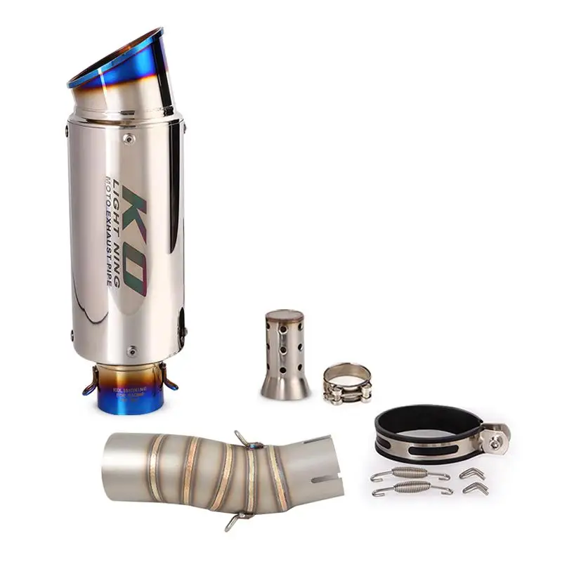 51mm Auspuffrohr für cfmoto 450sr 2015-2018 Motorrad Flucht Mid Link Rohr Edelstahl Schall dämpfer Slip auf abnehmbaren DB Killer – Detail 13