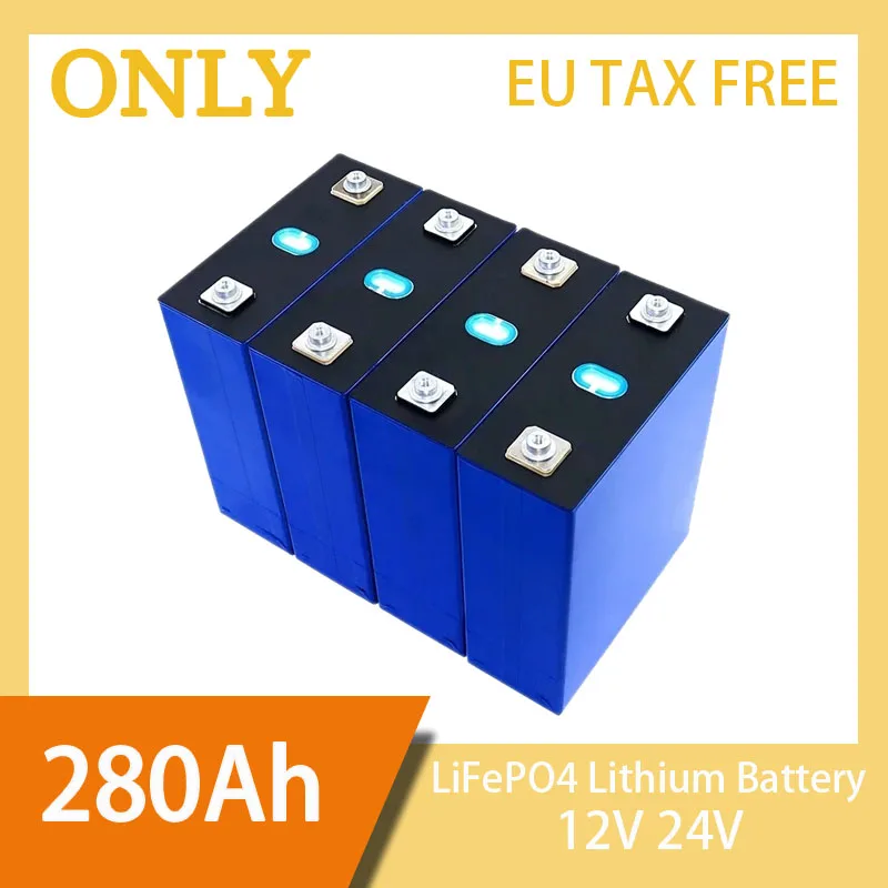 

New Grade A- 280AH Lifepo4 Rechargeable Lithium Iron Phosphate Battery for DIY 12V 24V 48V Solar Power Systems