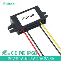 Reductor convertidor CC de 20-90v, 24v, 36v, 48v, 60v, 72v a 12v, reductor, 5A, 12v CC, regulador de voltaje para carrito de Golf, dispositivo de coche