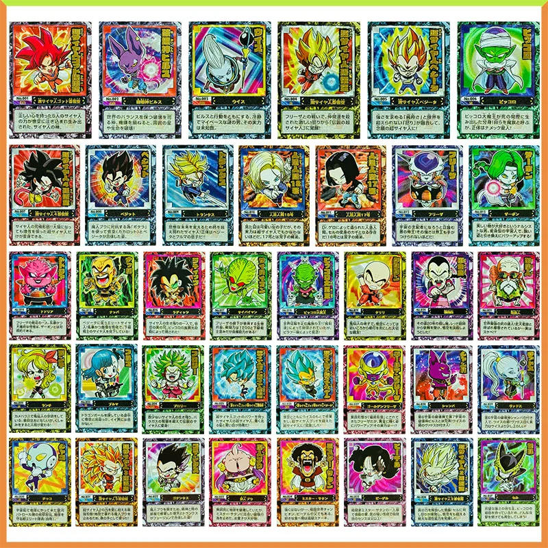 Anime Dragon Ball DIY ACG Son Goku Beerus Grand Priest Piccolo Bulma Refraction Game Collectible Card Toys for boy Birthday Gift