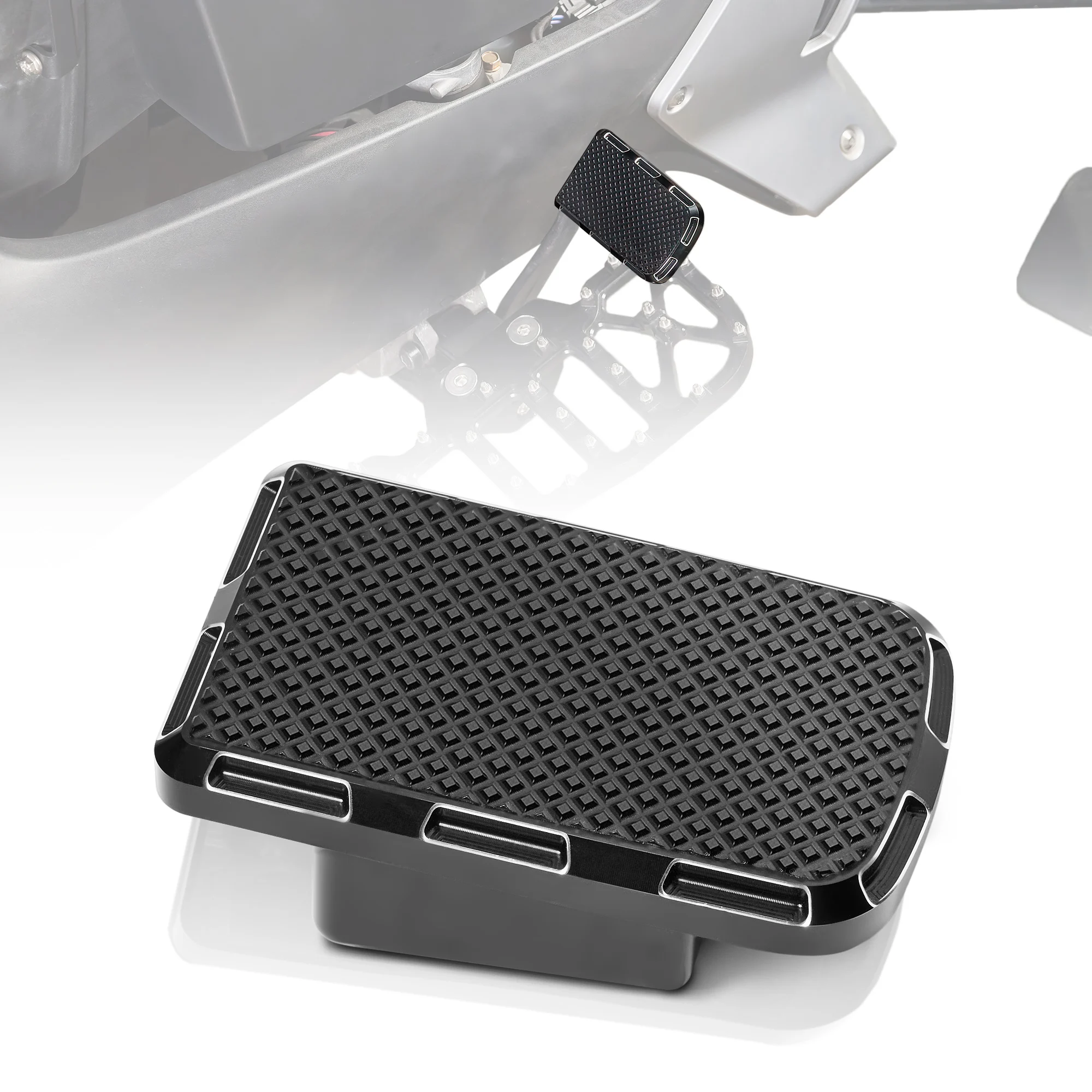 

Педаль тормоза, алюминиевые удлиненные педали, подножки, большая подставка для ног тормоза, подходит для трехколесного велосипеда Can-Am Ryker 600 900 Sport Rally Edition