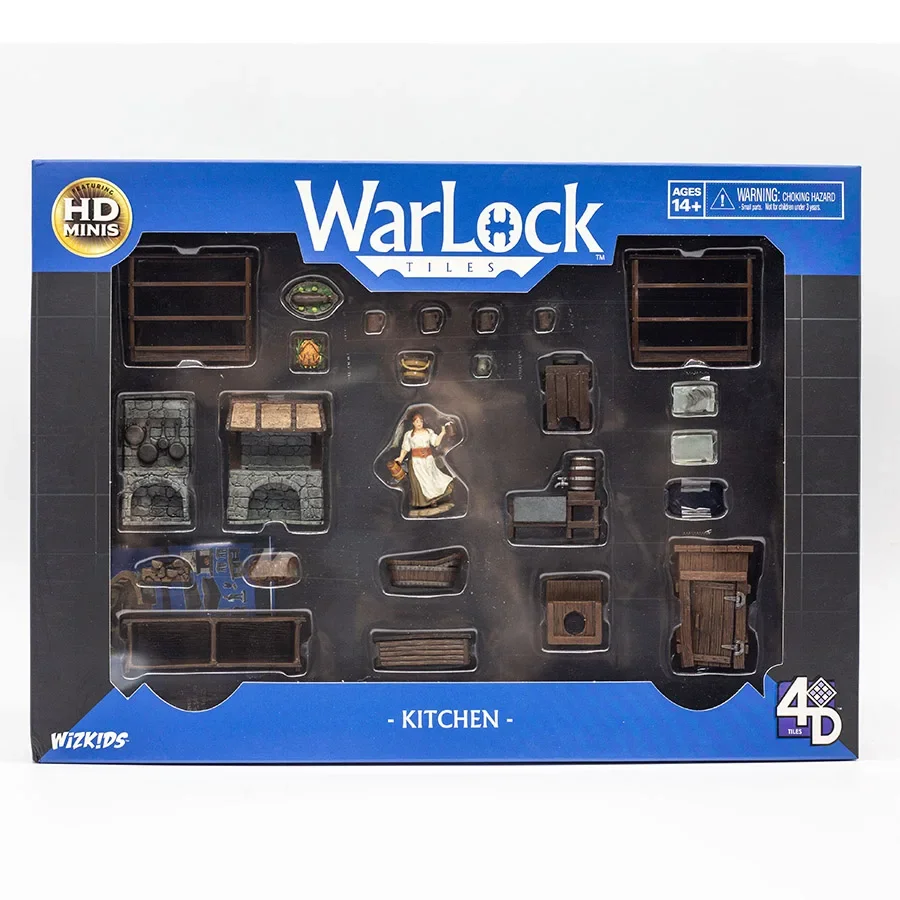 Hasbro Wizkids Miniature Warlock Tiles Accessories Doors Archways Kitchen Tarven Board Game Model Toy Collectibles Kids Gifts