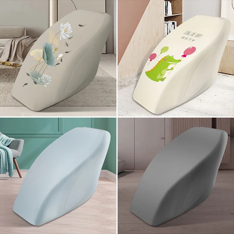 S/M/L Printing Massage Chair Cover Full Wrap Dustproof Elastic Protective Cover Non-Removable When Power on Living Room
