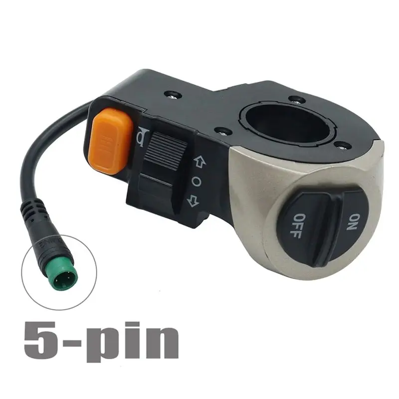 NEW HOT In Stock-1 PCS Electric Scooter Front Lamp Signal Horn Turn Light On/Off Button Light Switch Black Plastic For Electric